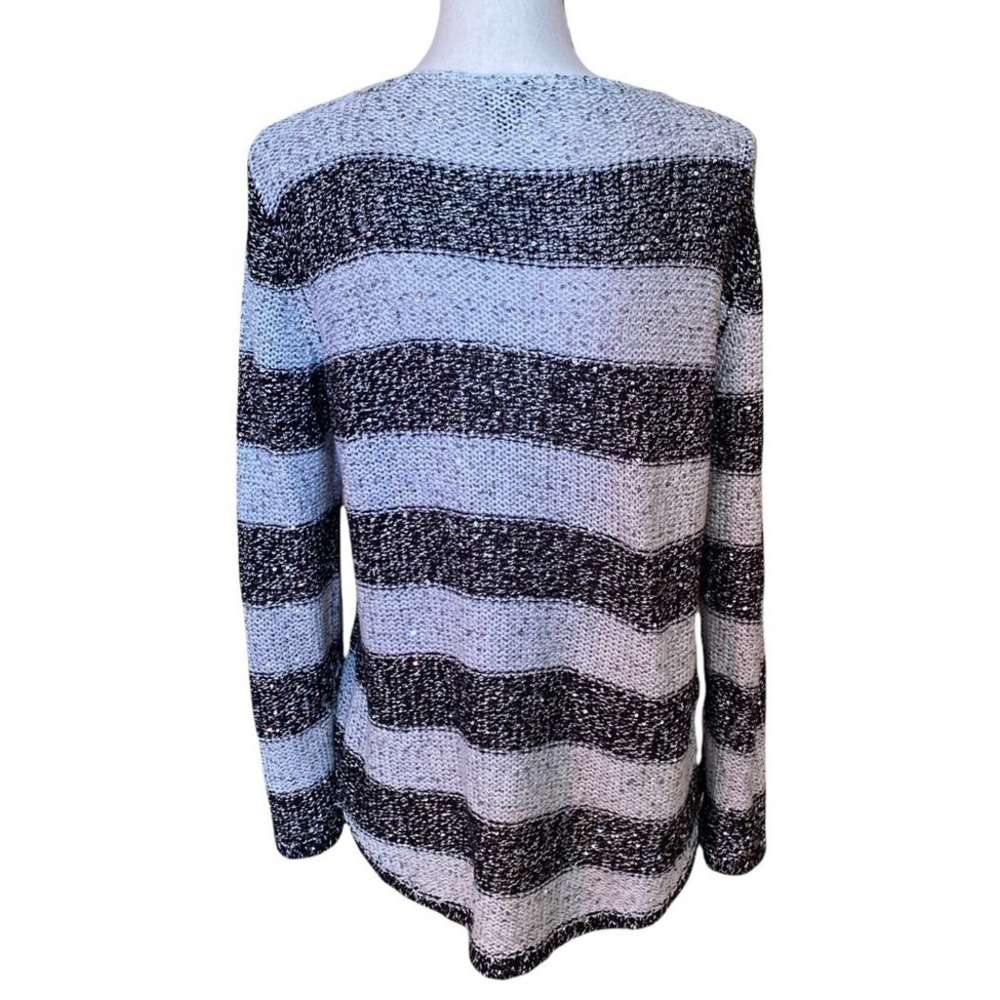Rafaella Petite Striped Knit Sweater  Pullover Casual Relaxed Fit women Medium - Picture 5 of 10